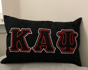 Kappa Alpha Psi Embroidered Pillow: Fraternity Gift (Insert Included)