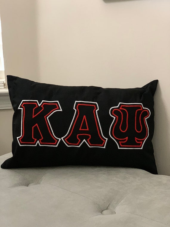 Kappa Alpha Psi Embroidered Pillow: Fraternity Gift (Insert Included)