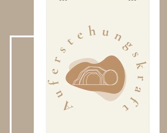 Resurrection Power - Christian Poster | Christian Easter Decoration | minimalist, modern and Christian | Easter Gift for Christians