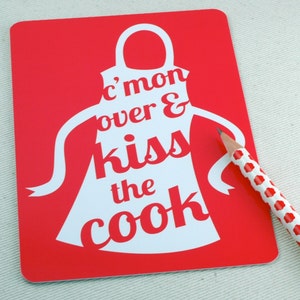 Invitations dîner, jeu de cartes postales - Kiss the Cook Set of 10 - Cadeau hôtesse