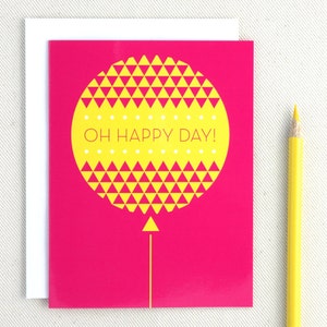 Sunny Day Thinking of You Card Sunshine Geometric Square Any Occasion Greeting Card image 5