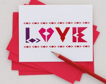 Valentine Card - Love - Modern Valentine by Oh Geez Design