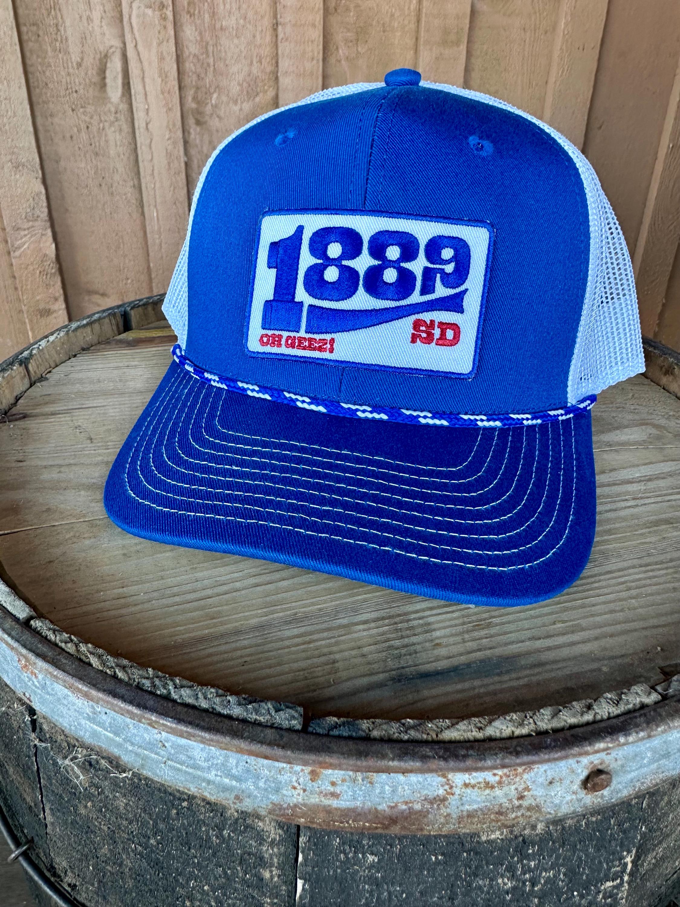 1889 SD Retro Trucker Hat – Blue Rope Snapback Cap - Etsy