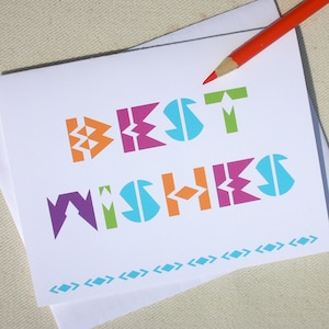 Trouwkaart - Beste wensen Wenskaart van Oh Geez Design
