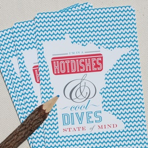 Minnesota Postcards Minnesota State of Mind Hotdishes & Cool Dives Postcards by Oh Geez Design image 2