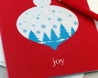 Christmas Cards - Ornament of Joy Holiday Cards Set by Oh Geez Design