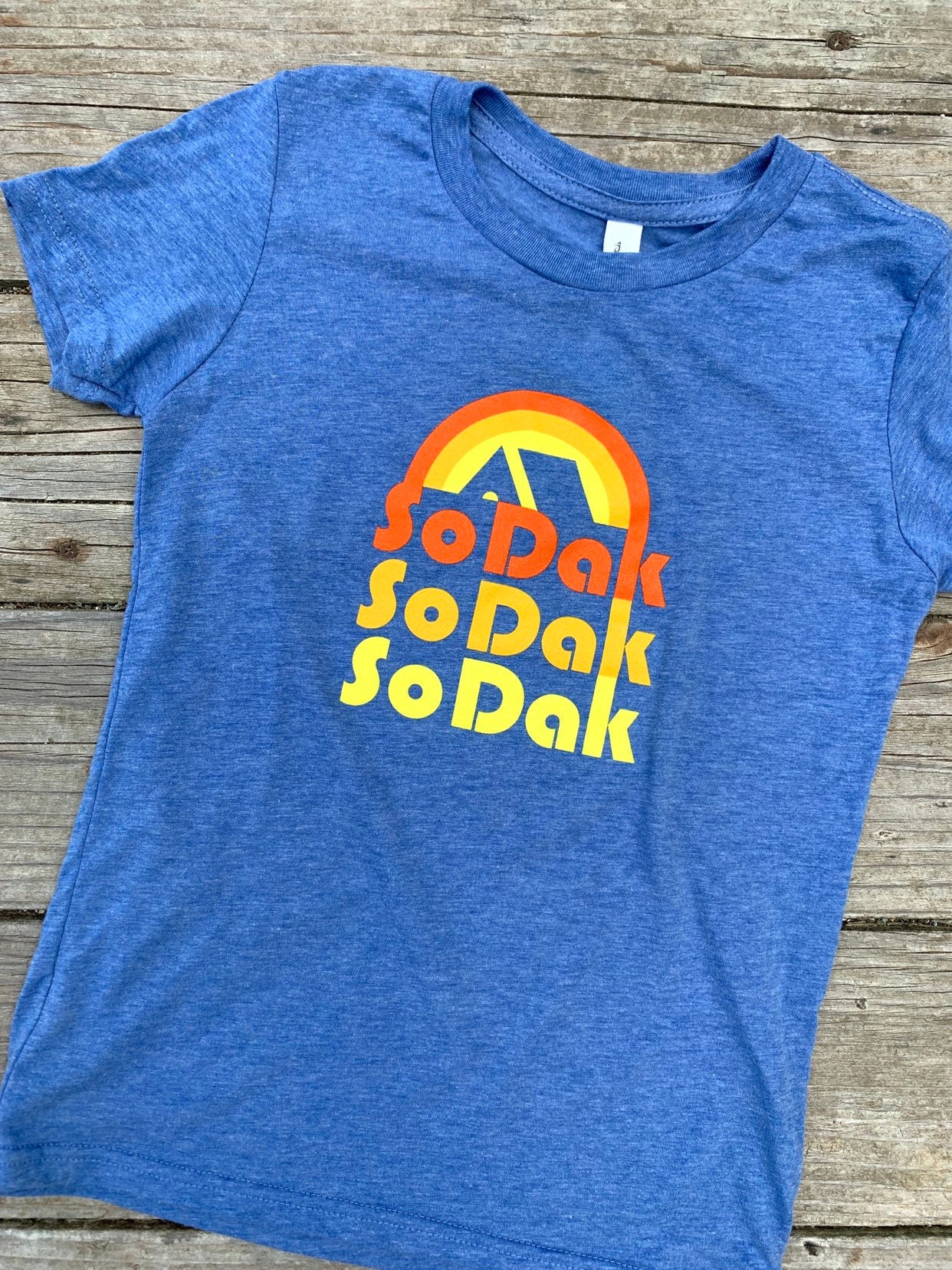 Kids Sodak Retro Tee Youth South Dakota Retro Camping - Etsy Norway