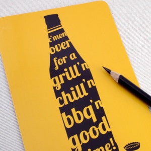 Postcard Party Invitations - Grill&#39;n Chill&#39;n BBQ&#39;n Set of 10 - BBQ invites