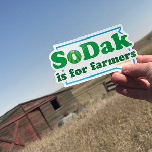 SoDak is for Farmers Brown Trucker Cap SoDak South Dakota is for Farmers Retro Fitted Baseball Hat EmbroideredFarming Cap Oh Geez Design image 7