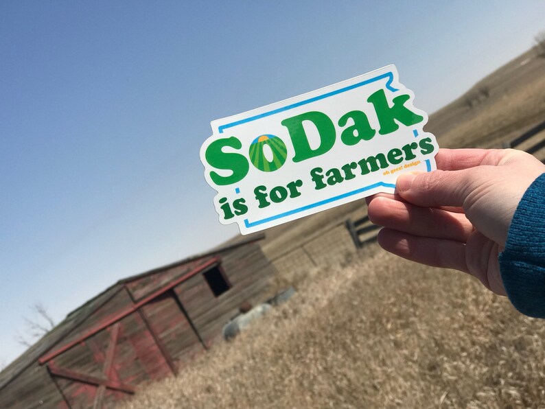 SoDak is for Farmers Brown Trucker Cap SoDak South Dakota is for Farmers Retro Fitted Baseball Hat EmbroideredFarming Cap Oh Geez Design image 7