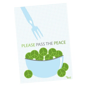 Postcard Set Pass the Peace by Oh Geez Design Set of Five Peace Postcards image 3