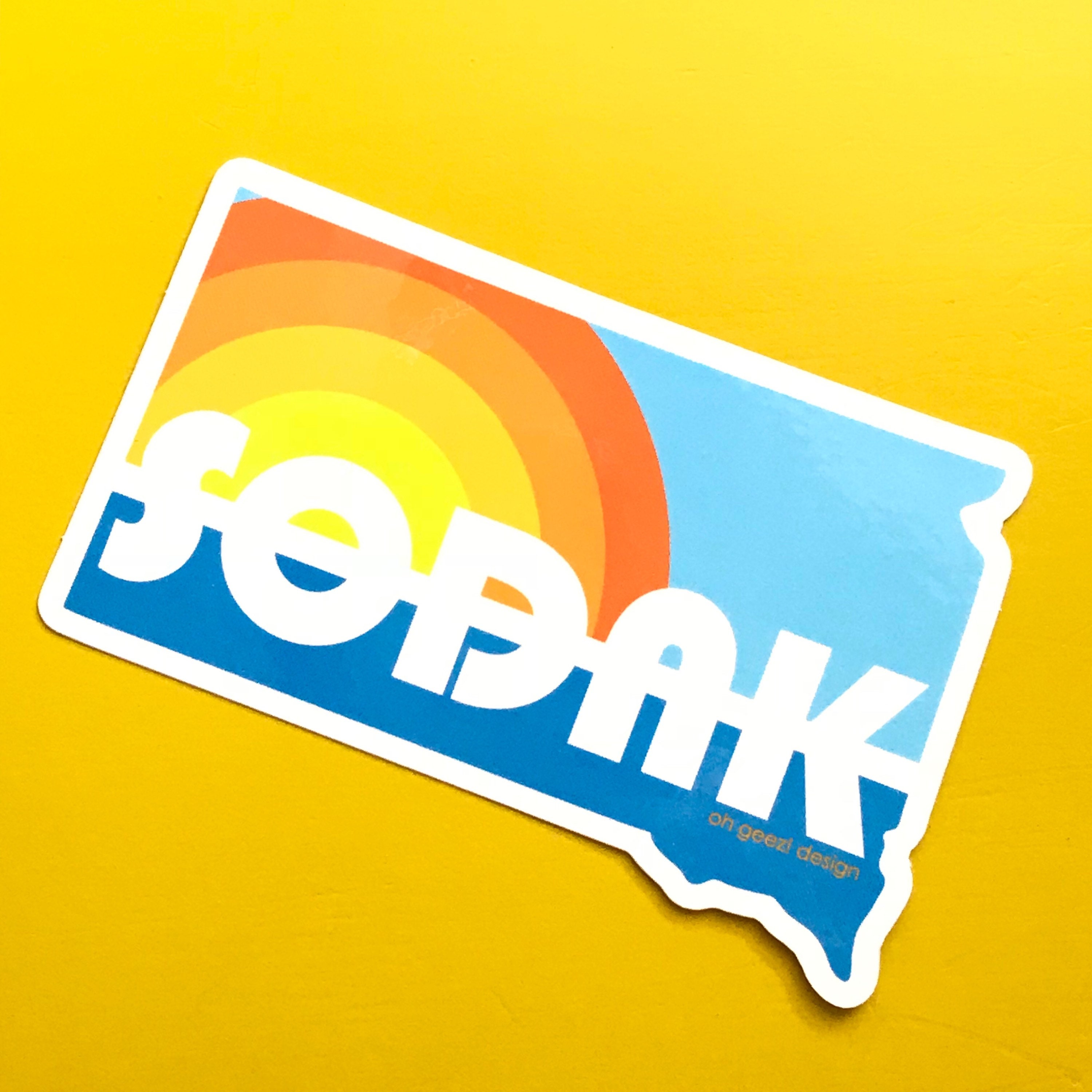SoDak Retro Sticker SoDak Lake Day Sticker South Dakota Etsy