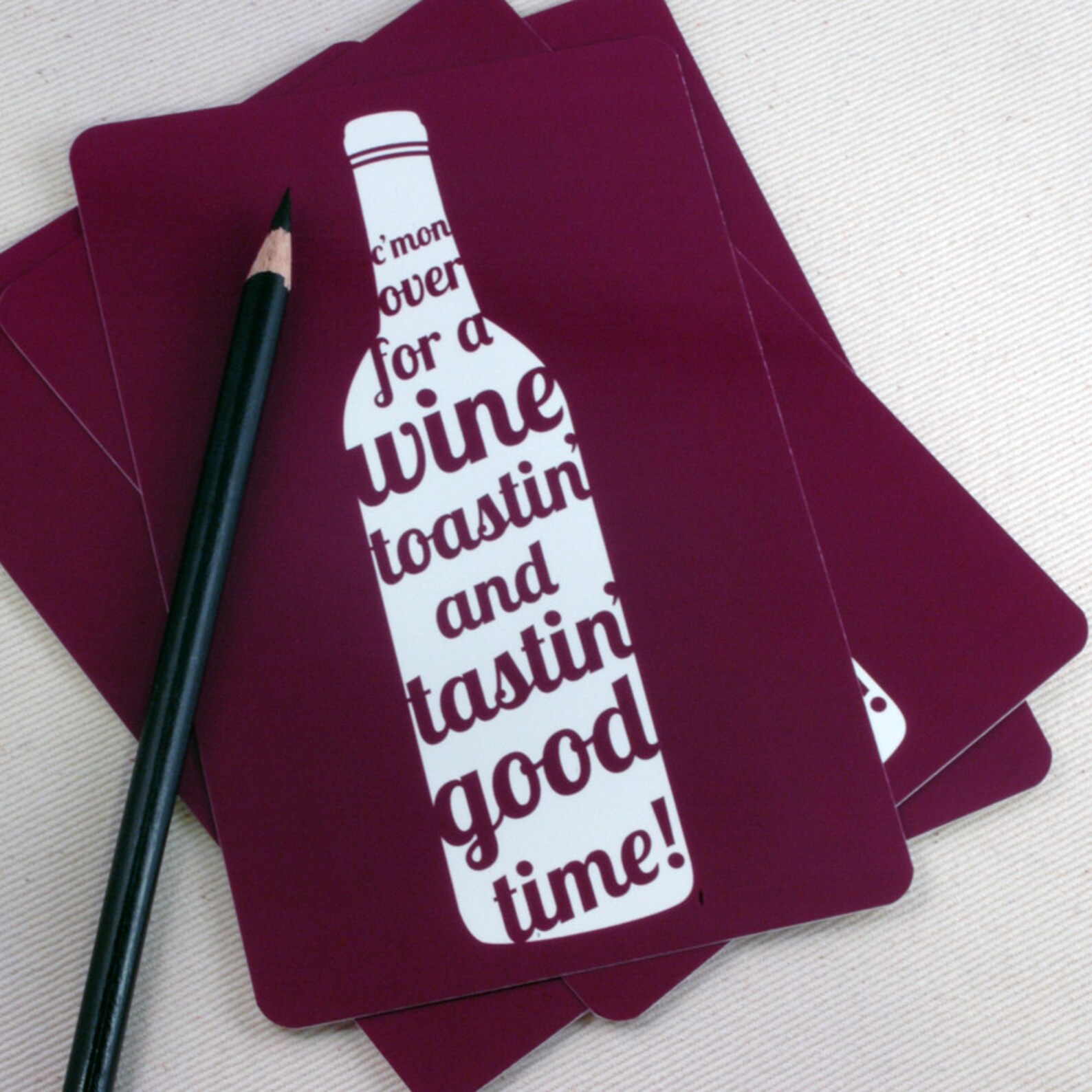 Wine Tasting Invitations Postcard Invites Hostess Gift Etsy