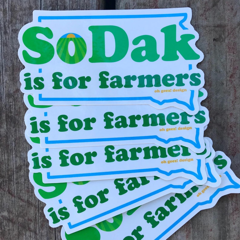 SoDak is for Ranchers Sticker South Dakota Retro Ranch Cow Sticker South Dakota SoDak is for Ranchers Vinyl Decal by Oh Geez Design image 5