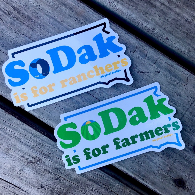 SoDak is for Ranchers Sticker South Dakota Retro Ranch Cow Sticker South Dakota SoDak is for Ranchers Vinyl Decal by Oh Geez Design image 4
