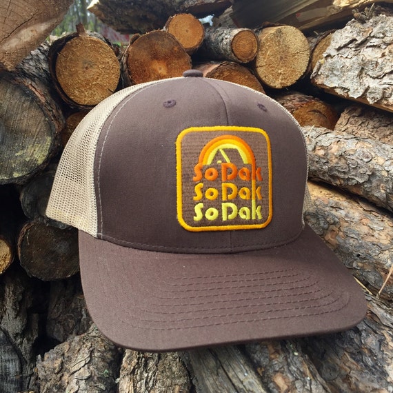 South Dakota Trucker Hat - SoDak Retro Trucker Snapback Cap - SoDak Camping Vintage Style Hat by Oh Geez Design
