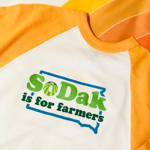 SoDak is for Farmers Brown Trucker Cap SoDak South Dakota is for Farmers Retro Fitted Baseball Hat EmbroideredFarming Cap Oh Geez Design image 9