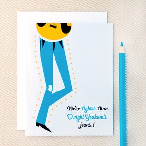 Nous sommes plus serrés que la carte de voeux Jeans de Dwight Yoakam - carte drôle de Saint-Valentin - carte d'anniversaire - carte de musique country par Oh Geez ! Conception