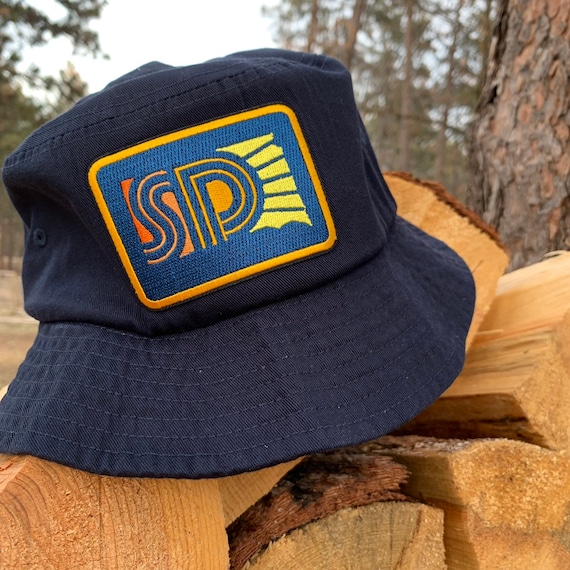 Bucket Hat SD Sunny South Dakota Sunny Embroidered Patch Navy