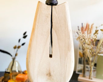 Houten landelijke (tafel)lamp, 42cm