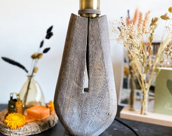 Rural wooden (table) lamp, 32cm