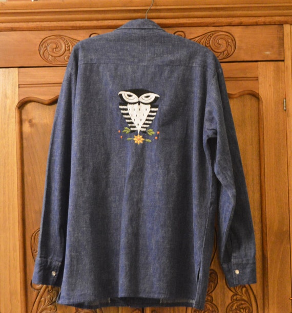 Owl shirt by Bordados Mary Vi , Mexico, Embroider