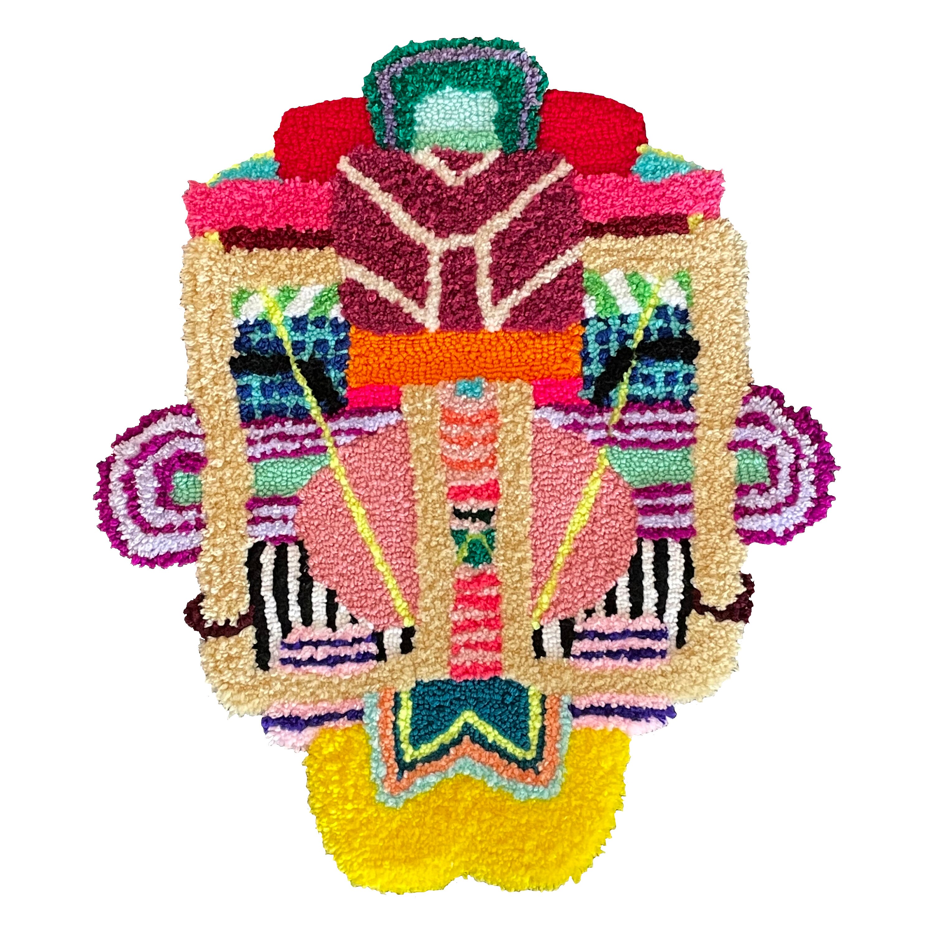 Robot Heart Tufted Wall Hanging and Sculpture by Jaime Derringer