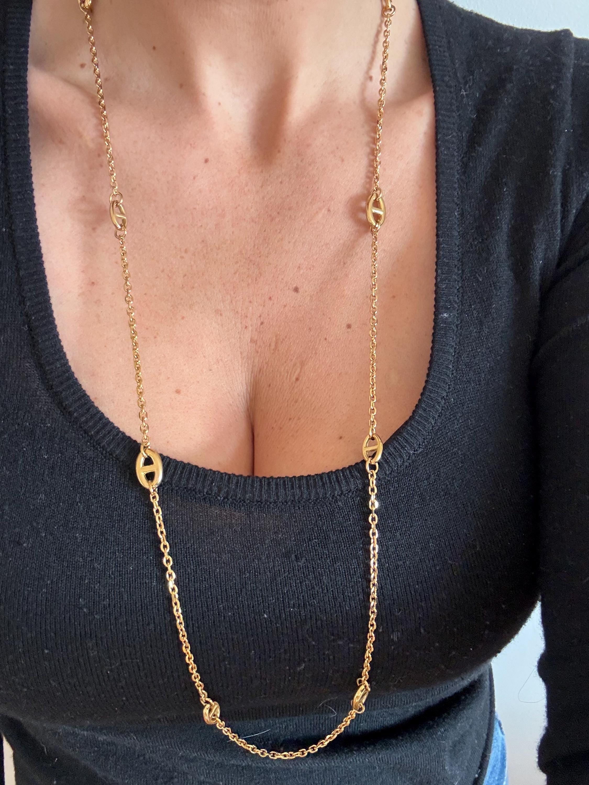 Collier femme petits cœurs en breloques en argent 925 recyclé minim