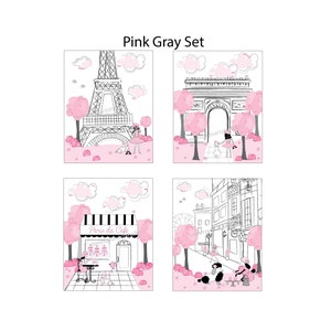 Paris Art Eiffel tower,landmarks art prints for girls Paris bedding bedroom