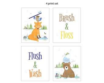 Woodland Bathroom Etsy