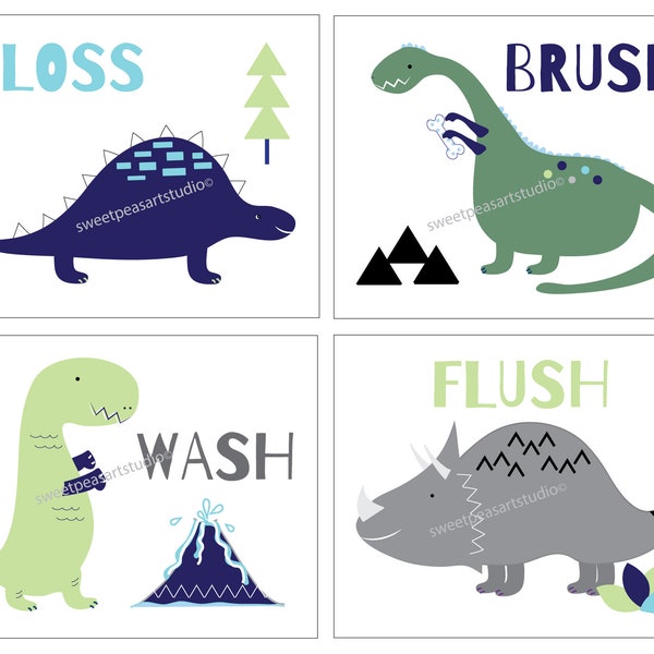 Dinosaur Bathroom - Etsy
