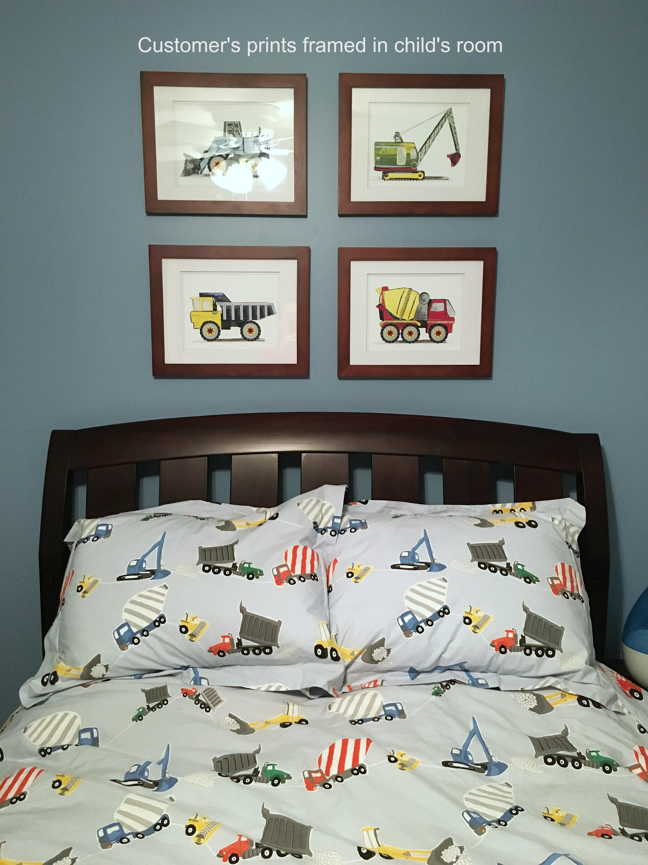 Construction Truck Art Prints Truck Boy Room Decor for a Baby | Etsy