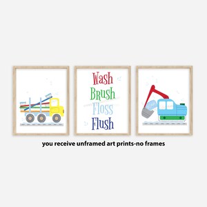 Bathroom Rules Art Prints for Trucks Vehicles, Car Transportation