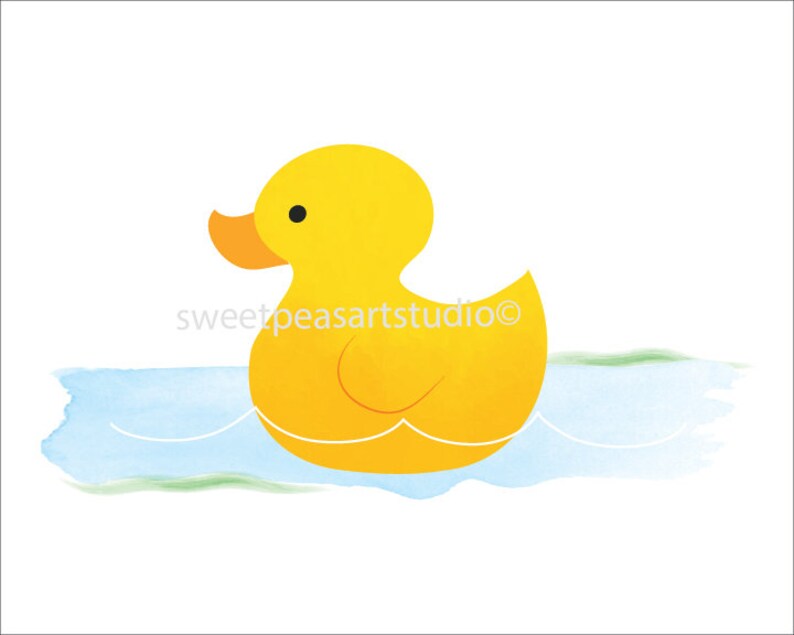 Yellow Ducky Bathroom Rubber Duck Wall Art Prints for Kids - Etsy