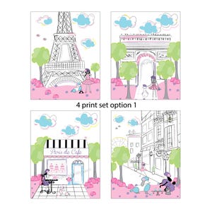 Paris Wall Art for Girls Paris Bedroom Decor for Big Girl Rooms or Nursery Art
