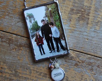 Soldered Glass Custom Photo Ornament Keepsake