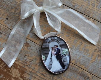 Custom Oval Photo Ornament