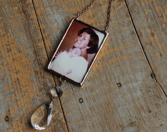Holiday Keepsake Photo Ornament with chandelier drop, First Christmas Ornament, Baby's First Christmas Ornament, Holiday Keepsake