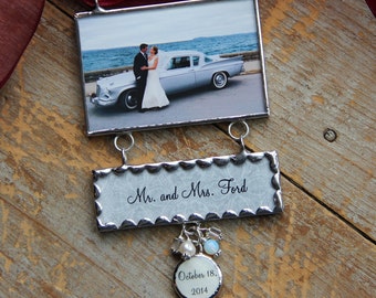 Custom Christmas Ornament Newly Engaged First Married Christmas Ornment as Mr. & Mrs.