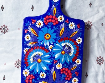 Hölzernes dekoratives hölzernes Schneidebrett, gemaltes Küchenbrett, Wohnkultur, handgemaltes Ukrainisches Geschenk, Souvenir, Kochgeschirr