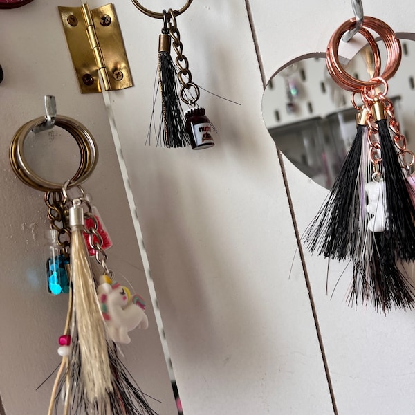 customizable horsehair key rings