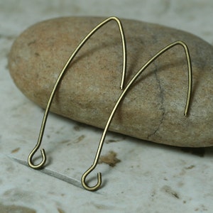 Hook earwire, handmade earwire, French hook earwire, size 35x15mm, 20g thick, select your color and quantity (M1652)(AB)