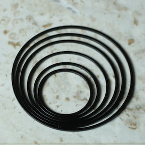 20, 24, 30, 36, 40, 45, 50, 65, 70mm outer diameter, black tone o ring, round link, select size and quantity(2070BK)