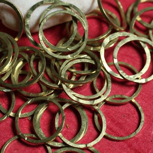 Hand hammered round link O ring connector charm size 16mm outer diameter, select your color and quantityFA00008GPK Solid brass