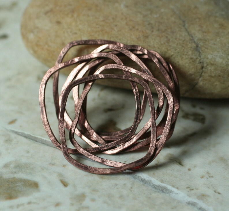 RBKS select your color and quantity Hand hammered irregular organic square link connector size aprox 20x20mm FA00011