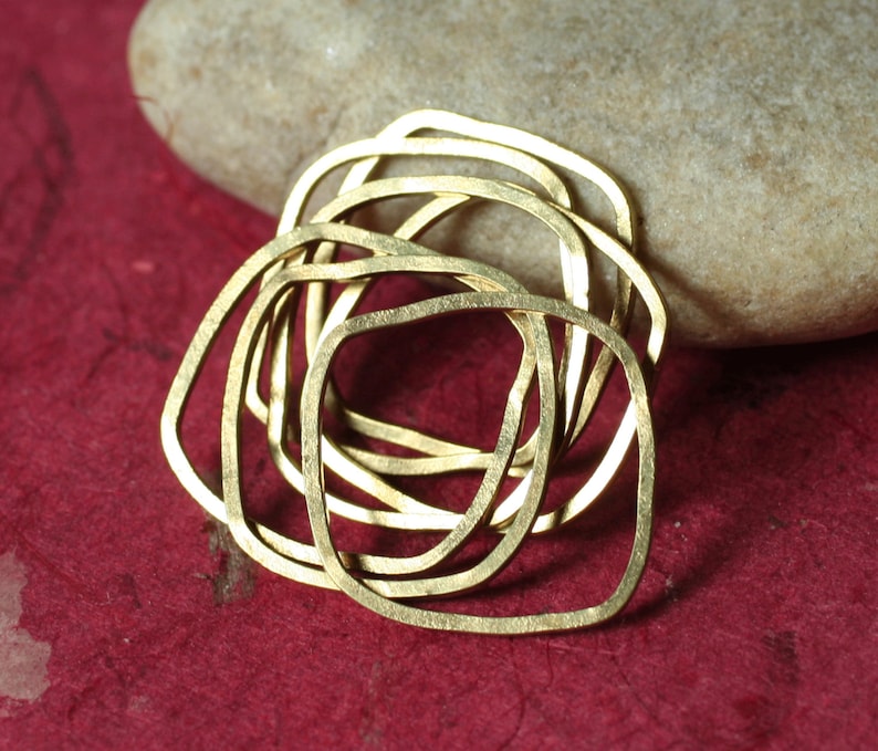 RBKS select your color and quantity Hand hammered irregular organic square link connector size aprox 20x20mm FA00011