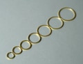 Gold Plated O Ring, Jewelry Making Supplies (18g Thick)