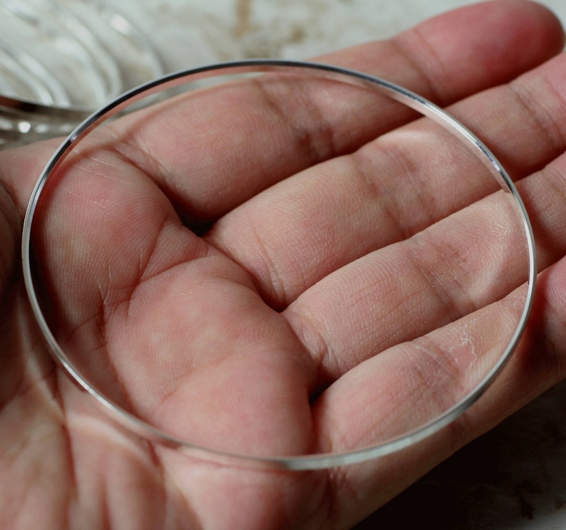 bangle set Silver plated bangle blank item ID FA00143SP medium to large size 2 pcs
