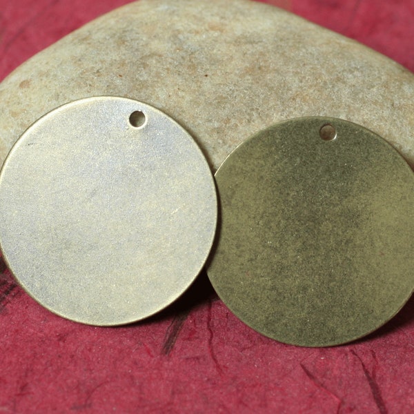 Hand hammered or plain surface round disc dangle drop charm size 25mm in diameter, select your color and quantity (XW04863)(ABC)