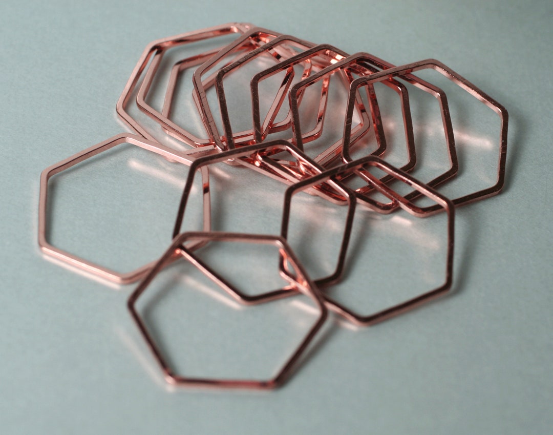 Hexagon Link Connector Drop Dangle Charm Size 22x22mm, Select Your ...
